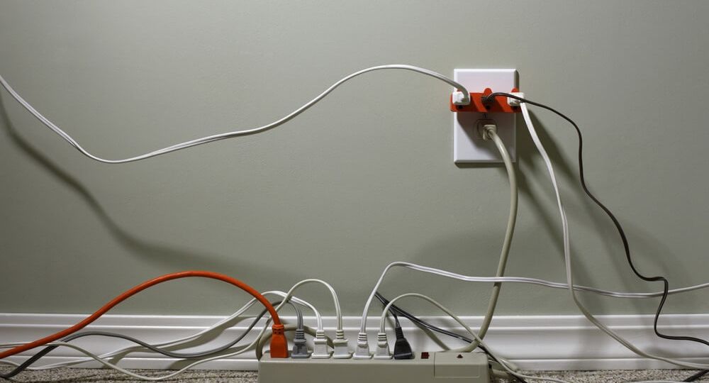 Overloaded electrical outlet