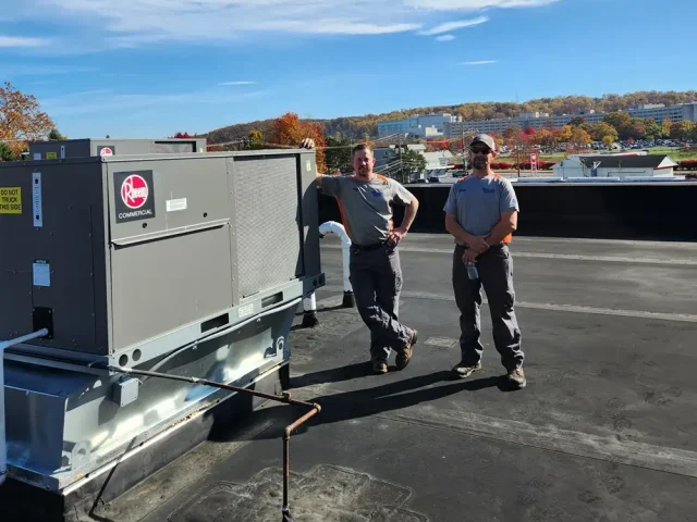 Commercial HVAC Installation on Rooftop