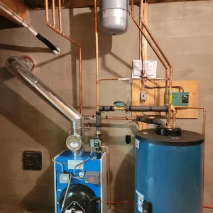 Oil boiler indirect water heater