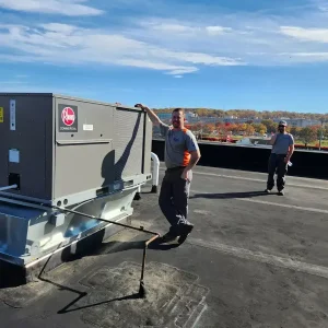 rooftop unit replacement with employee